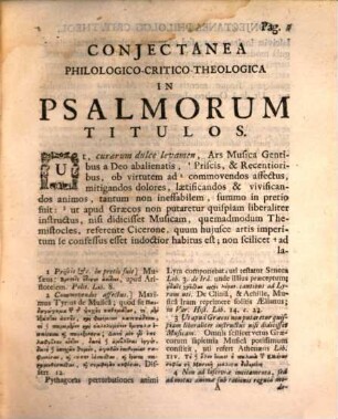 Coniectanea philologico-critico-theologica in Psalmorum titulos