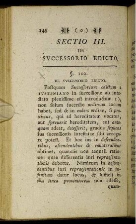 Sectio III. De Successorio Edicto.