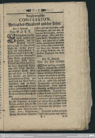 Der II. Articul. Von der Erb-Sünde