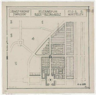 Belegungspläne Gustav-Adolf (Originale) Südwestkirchhof Stahnsdorf - Feld 6, Garten-,Wahl - und Reihenstellen