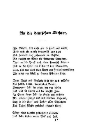 An die deutschen Dichter