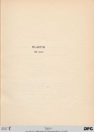 Plastik (Nr. 32-44)