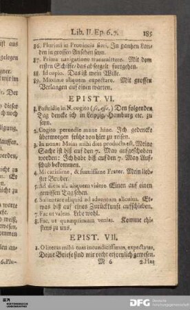Epist. VI.