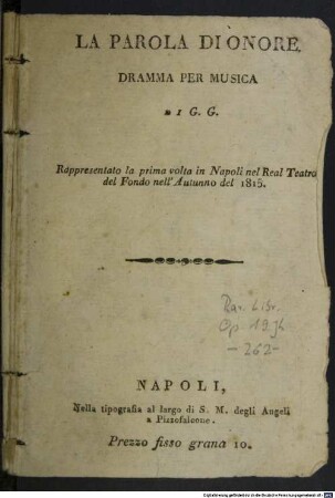 La parola di onore