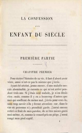 La confession d'un enfant du siècle