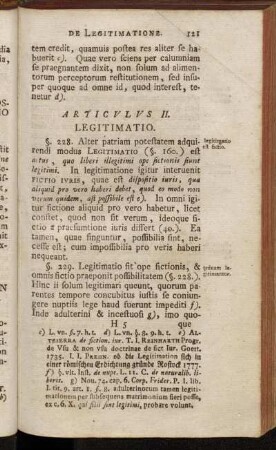 Articvlvs II. Legitimatio.