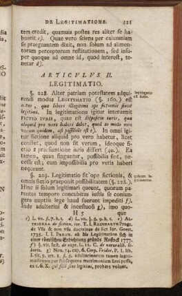 Articvlvs II. Legitimatio.