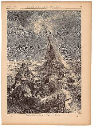 Heimkehr vor dem Sturm, Originalzeichnung von Theodor Weber