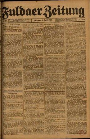 Ausgabe vom Dienstag, den 06. April 1920.