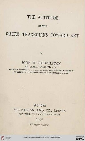 The attitude of the Greek tragedians toward art