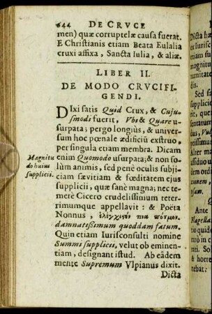 Liber II. De Modo Crucifigendi.