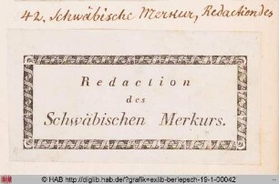 Exlibris der Redaktion des schwäbischen Merkurs