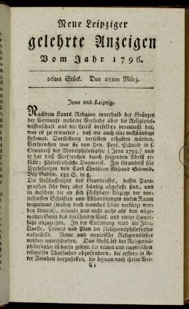 26tes Stück. Den 28ten März.