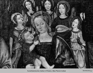 Madonna mit Kind, umgeben von den Heiligen Rochus und Michael