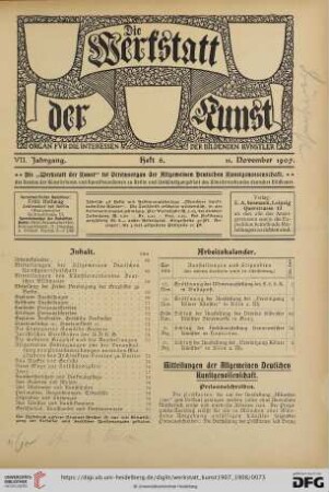 Heft 6 (11. November 1907)