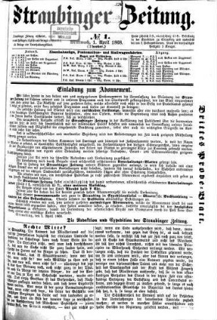 Straubinger Zeitung. 1868,4/12, 1868,4/12