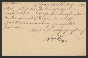 Brief an B. Schott's Söhne : 10.06.1901