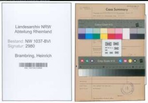 Entnazifizierung Heinrich Brambring , geb. 02.04.1912 (Arbeiter)
