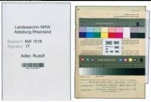 Entnazifizierung Rudolf Adler , geb. 07.07.1893 (Kaufmaennischer Angestellter)