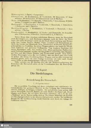 VI. Kapitel. Die Siedelungen