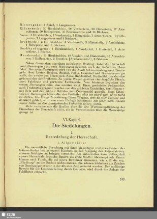 VI. Kapitel. Die Siedelungen