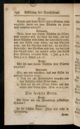 140-147, Die sechste - siebente Bitte