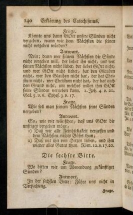 140-147, Die sechste - siebente Bitte