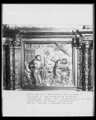 Relief: Stigmatisation des Heiligen Franz von Assisi