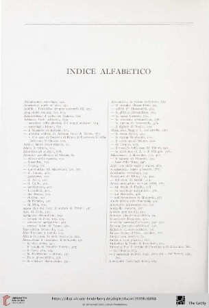 Indice alfabetico