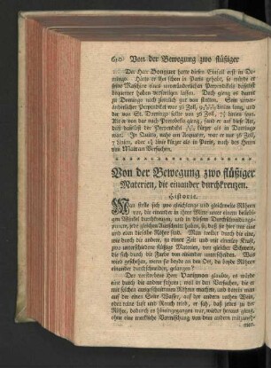 Von der Bewegung zwo flüßiger Materien, die einander durchkreuzen.