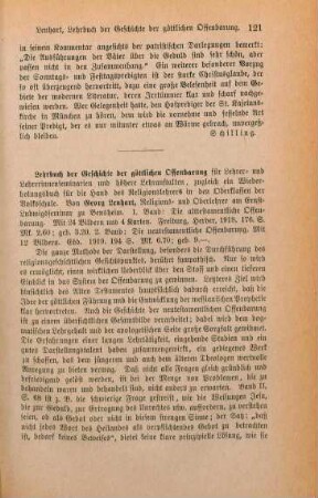 121-122 [Rezension] Lenhart, Georg, Lehrbuch der Geschichte der göttlichen Offenbarung für Lehrer und Lehrerinnenseminarien und höhere Lehranstalten