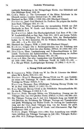 4. Herzog Ulrich und seine Zeit