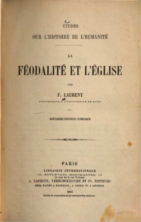 La féodalité et l'Église