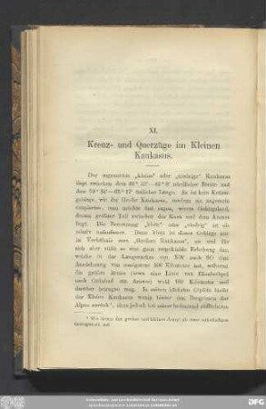 XI. Kreuz- und Querzüge im Kleinen Kaukasus.
