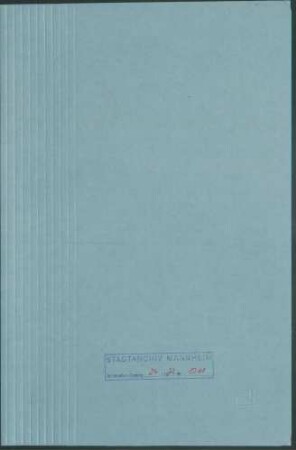 Materialsammlung, hier: "Die Wiedergutmachung", Beilage zur Emigrantenzeitung "Der Aufbau"
