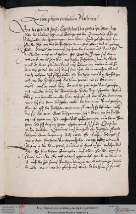Paracelsus, Vierter Kommentar zum Matthäusevangelium (Fragment)
