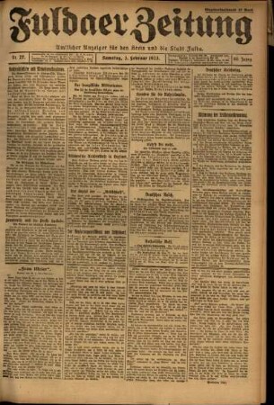 Ausgabe vom Samstag, den 03. Februar 1923.