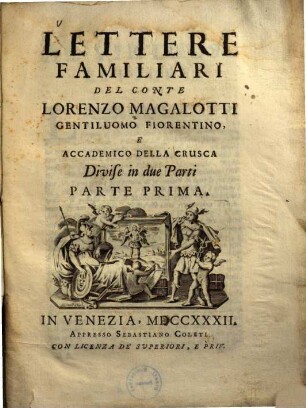 Lettere familiari : divise in due parti
