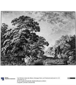 Gebirgige Wald- und Parklandschaft
