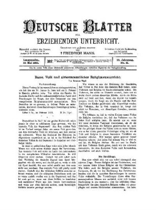 Rasse, Volk und alttestamentlischer Religionsunterricht