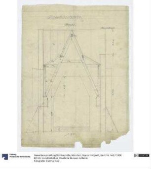 Gewerbeausstellung Dombauhütte, München, Querschnittprofil