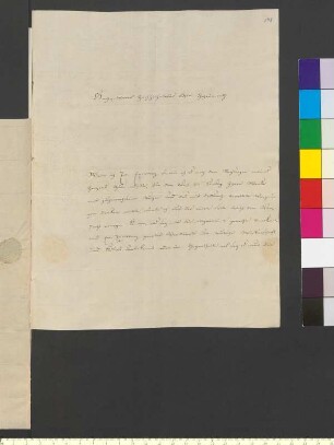 Brief von Kind, Karl Theodor an Goethe, Johann Wolfgang von