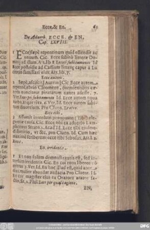 De Adverb. Ecce, & En. Cap. LXVIII.