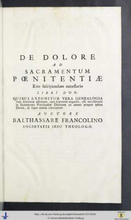 De dolore ad sacramentum poenitentiae rite suscipiendum necessario.