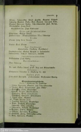 Einwohnerverzeichnis : Einwohnerverzeichnis