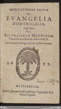 Meditationes sacrae in evangelia dominicalia