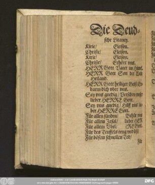 Die Deudsche Litaney.