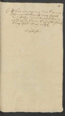 [Quittung] ... Quedlinburg [den] 31ten May 1793.