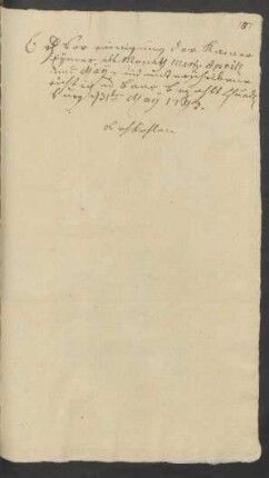 [Quittung] ... Quedlinburg [den] 31ten May 1793.