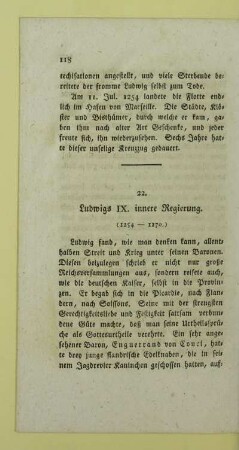 22. Ludwigs IX. innere Regierung. (1254-1270)